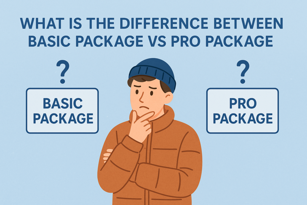 blog post image for what is the difference between basic package and pro package